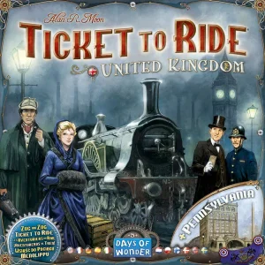 Ticket to Ride UK and Pennsylvania board game box cover