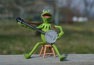 Kermit the Frog playing his banjo