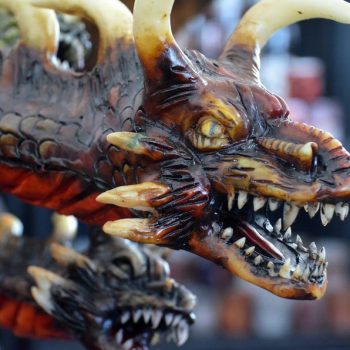 Miniature dragon glowering menacingly